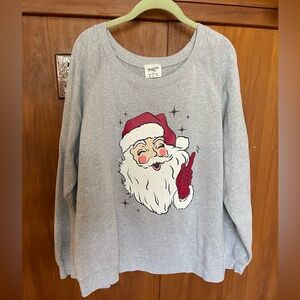 Living Fully Co Mallory Ervin Santa You Best Believe It Christmas Sweatshirt 2XL